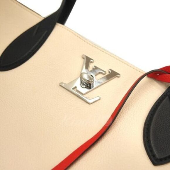 Louis Vuitton Lockme Go Tote Bag Leather Quartz Kabuki Black Ex - Picture 4 of 12